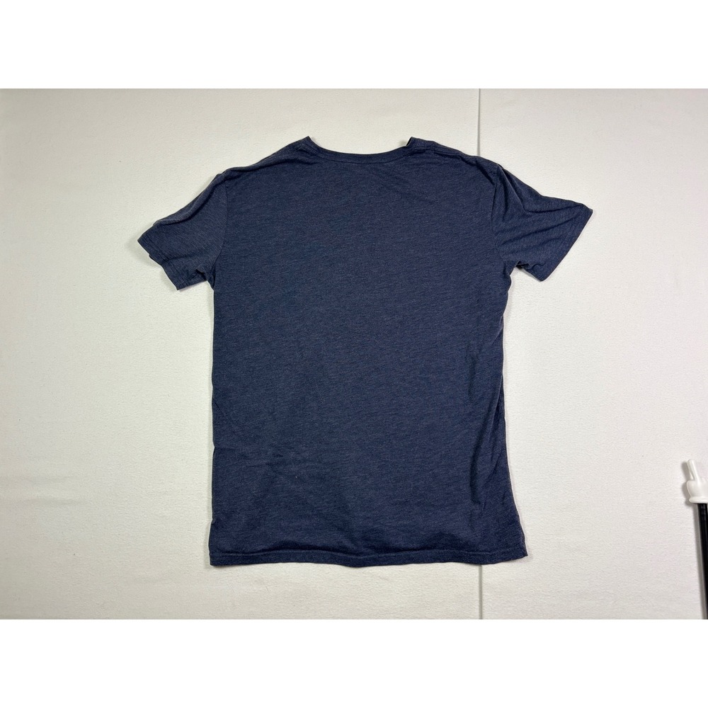 Galt Mens XL Distressed American Flag Graphic T-Shirt Heather Navy Blue TriBlend - Picture 2 of 5
